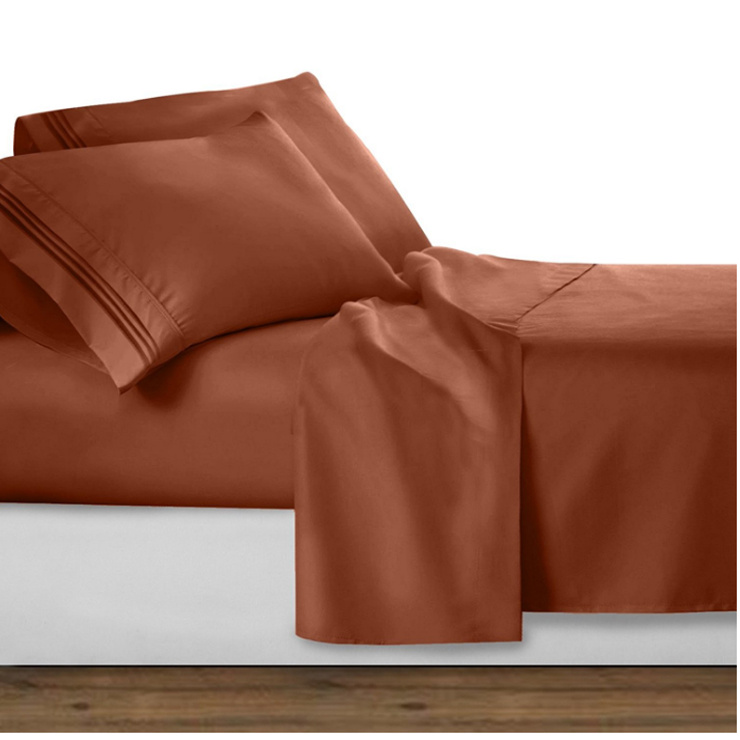 Home Textile Microfiber Embroidery Bed Sheet