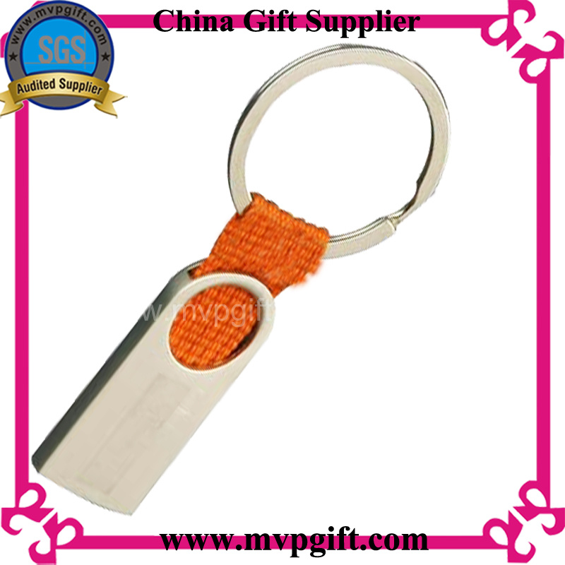 Metal Blank Key Chain with Lanyard Keyring Gift
