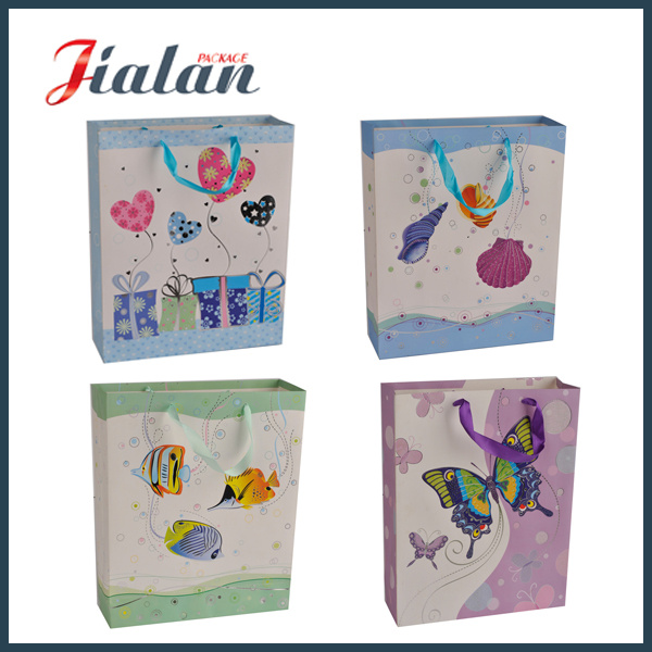 Customize Design Logo Printed Shiny Finishing Art Paper Bags