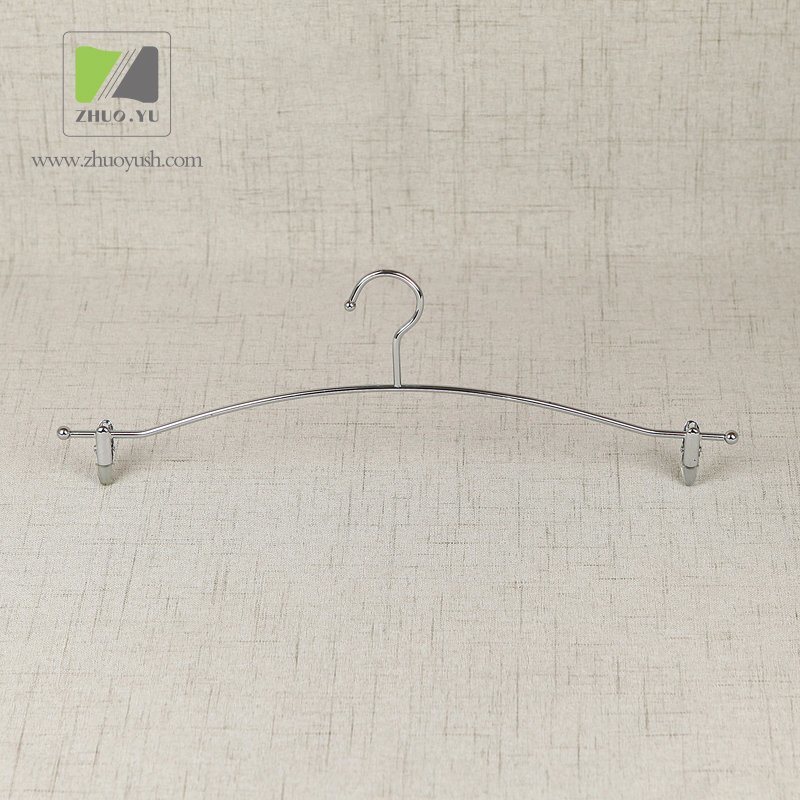 Chrome Metal Wire Bra Hanger with Fixed Clamp