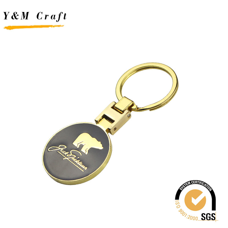 Zinc Alloy Black Enamel Fill Keyring Personalised Ym1017