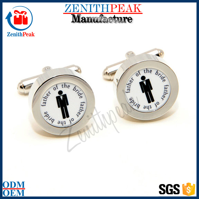 Make Your Own Gold Silver Words Cufflinks