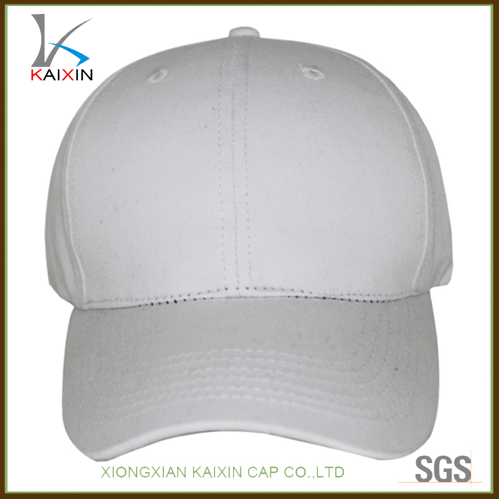 Cotton White Curved Brim Baseball Cap with Special Closure