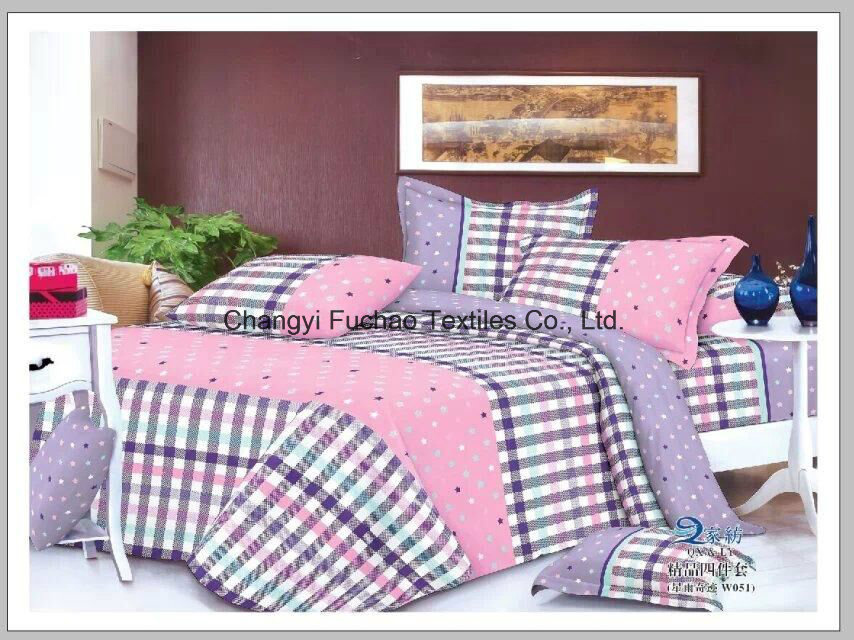 100% Microfiber Printting Bedding Set T/C 50/50