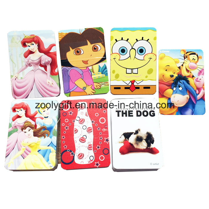 Customized Printed Cartoon Mini Paper Playing Card / Promotional Card for Child