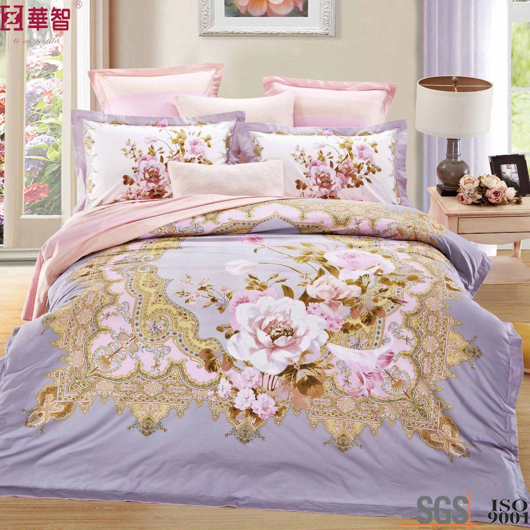 2017 New Design Printed Cotton Bedsheet Sets