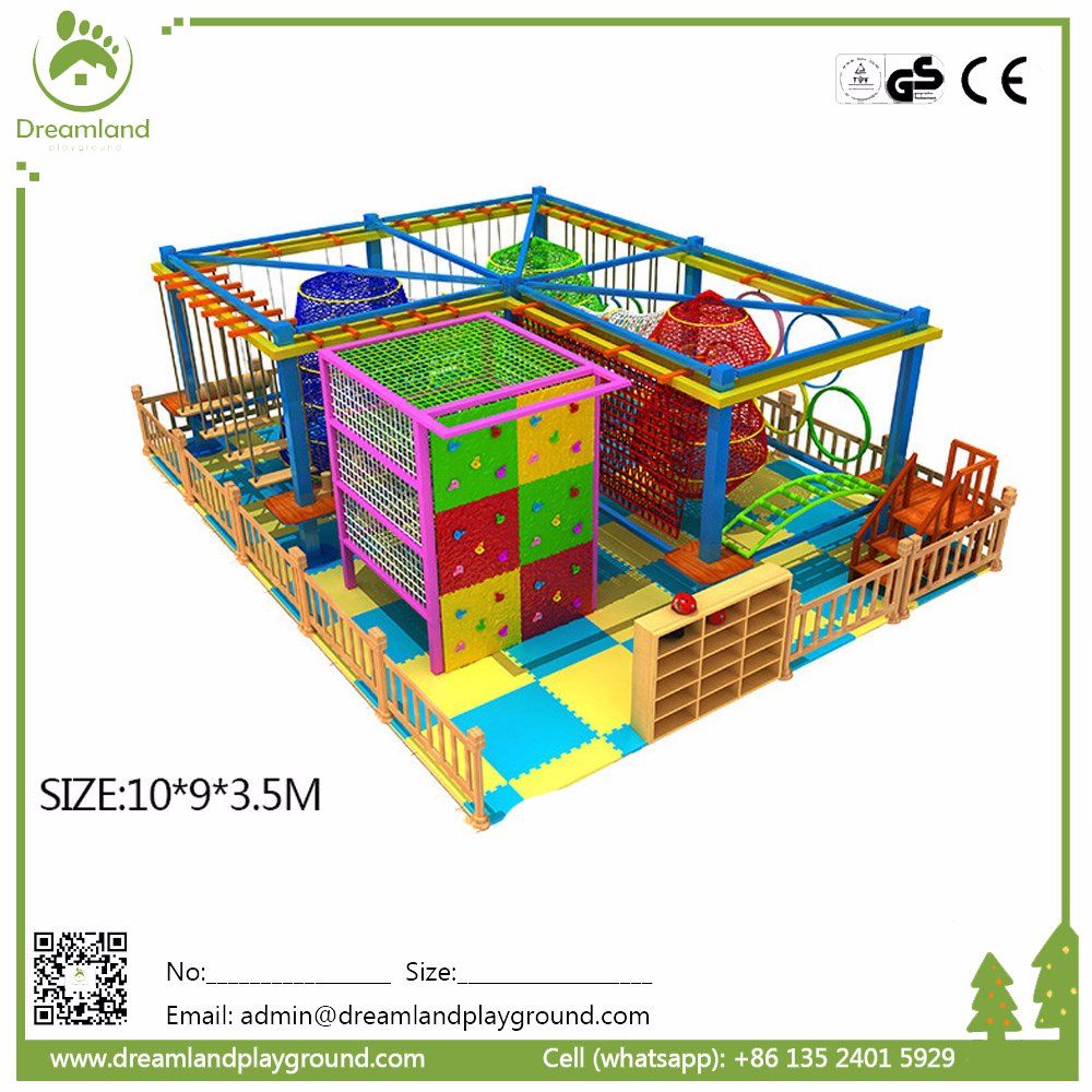 2017 Kids and Adult Indoor Playground Equipment Obstacle Ropes Course