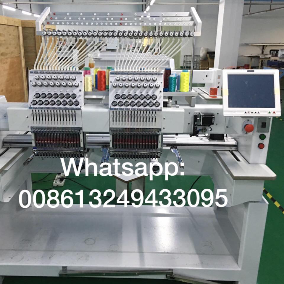 Top Sale 2 Head High Speed Industrial Embroidery Machine with Tajima Software