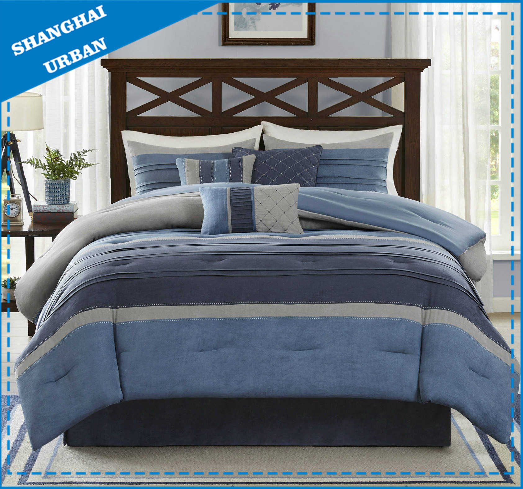 Combine Embroidery Patchwork Bedding Comforter