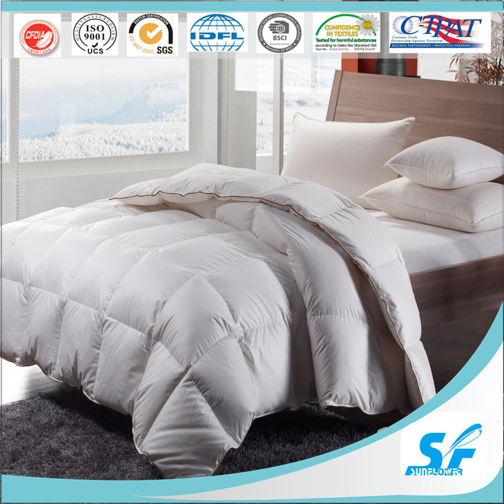 Soild Colour 50% Down 50% Feather Patchwork Quilt for Home