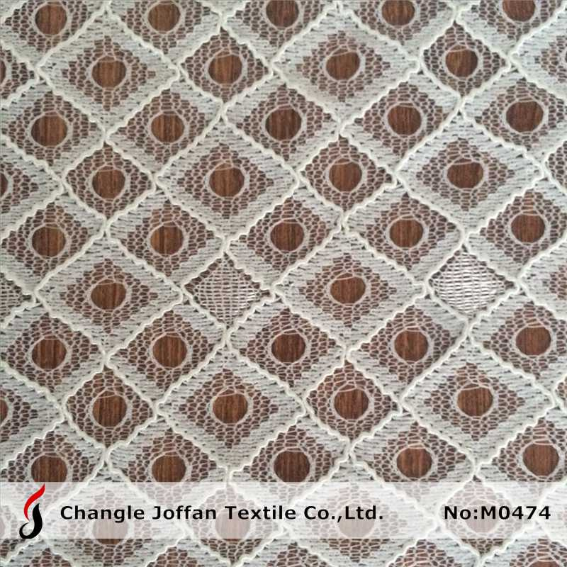 Corded Geometric Net Lace Fabric (M0474)