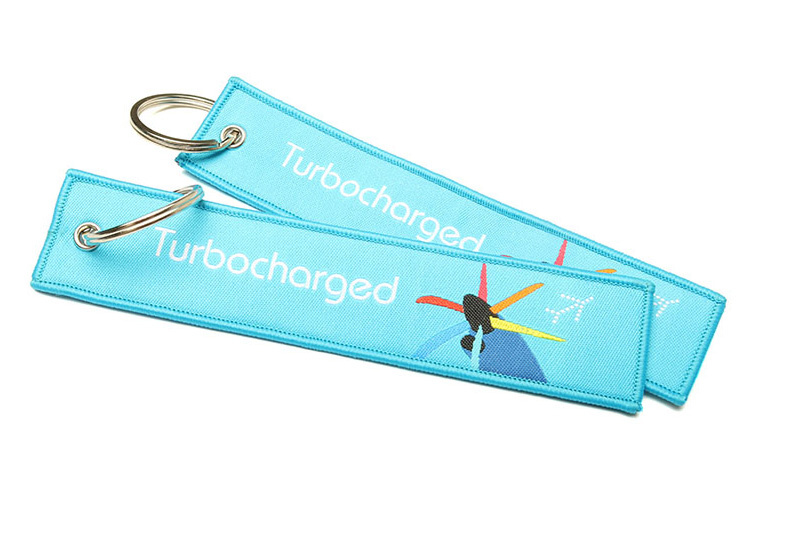 Zipper Pull Jacquard Woven Keychains