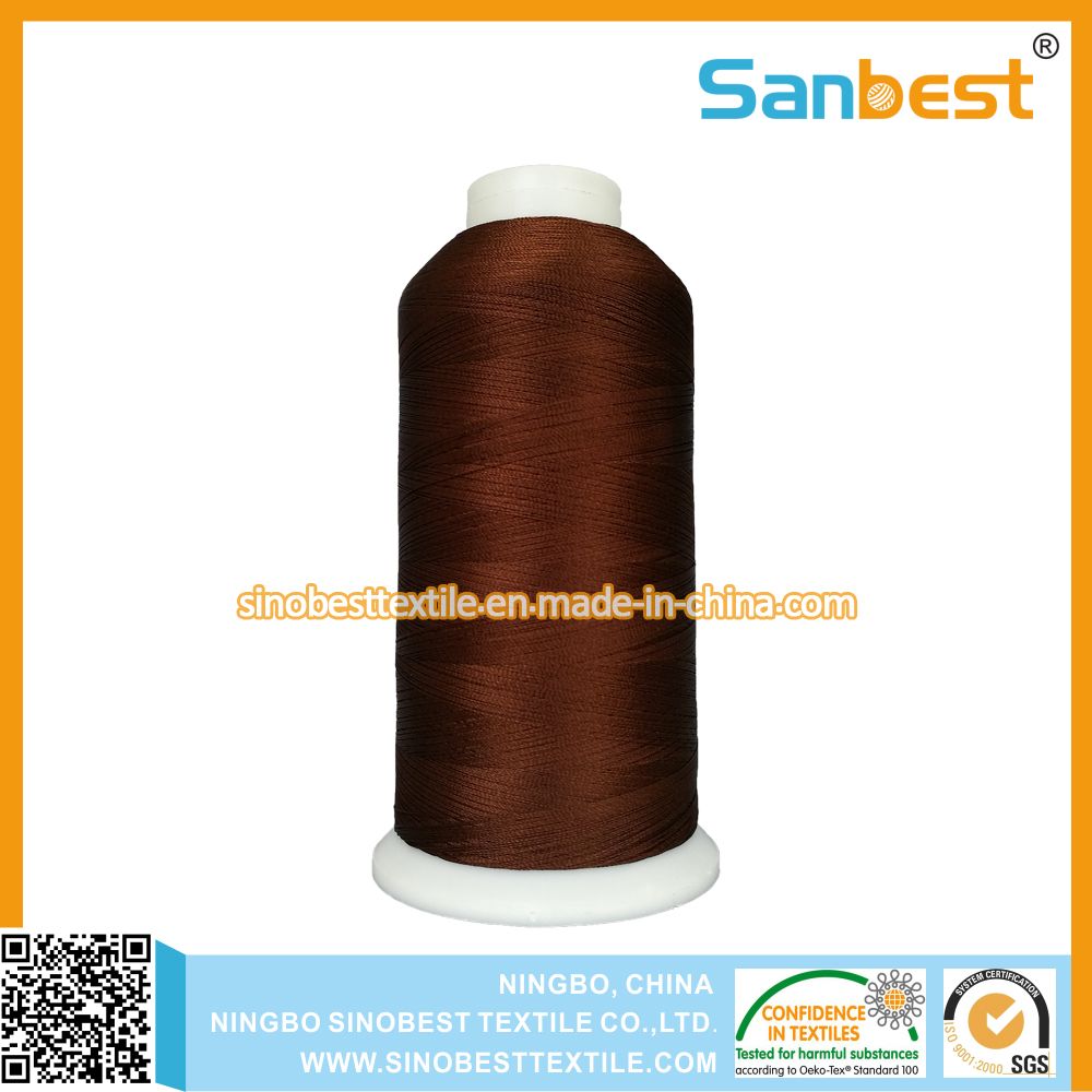 Trilobal Polyester Embroidery Thread with High Tenacity 120d/2