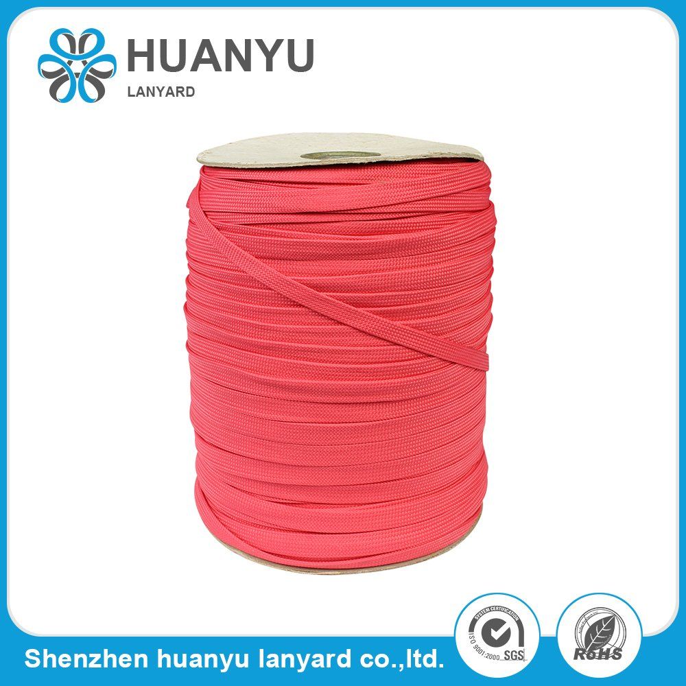 Customized Red Polyester 10mm Tubular Strap