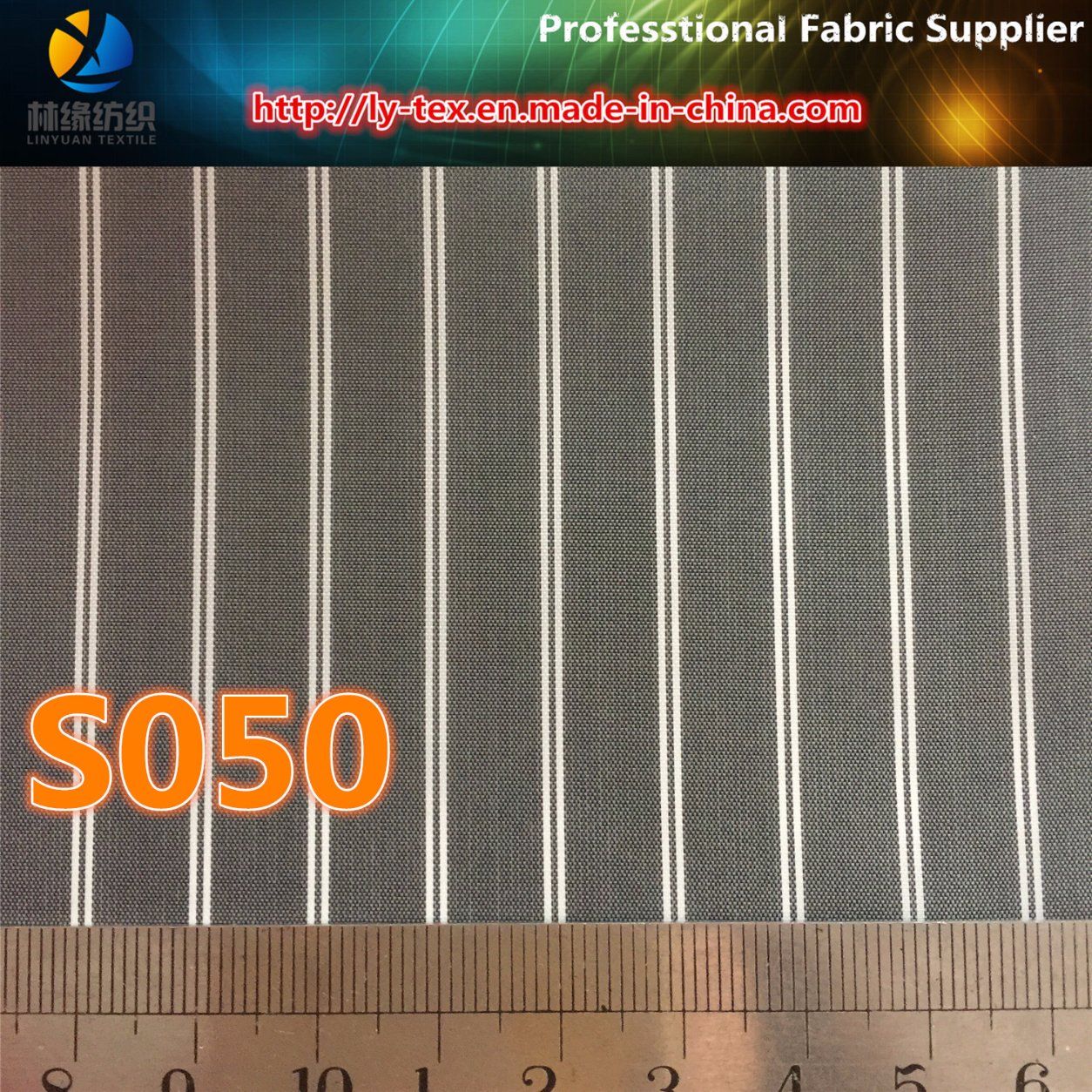 Polyester Yarn Dyed Stripe Woven Fabric for Grment Lining (S50.52)