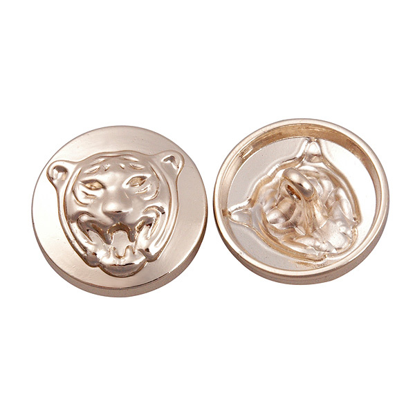 Zinc Alloy Button with Tiger Head Logo