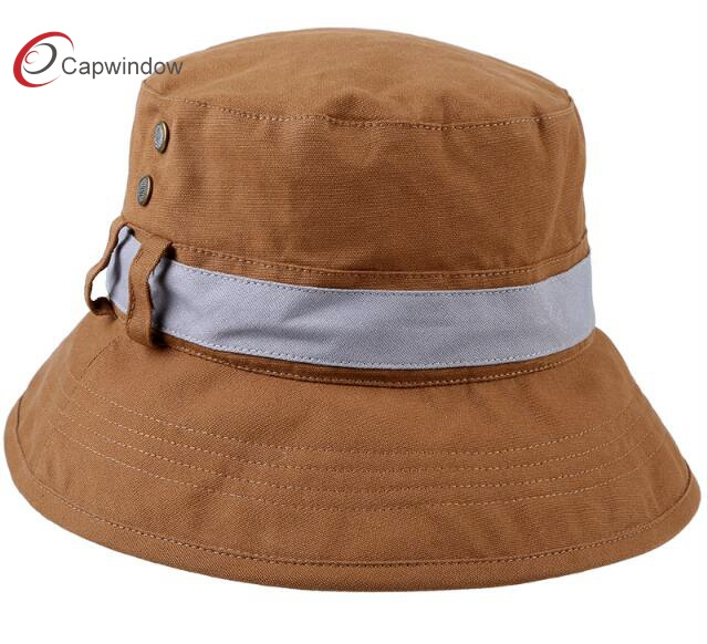 Custom Plain Bucket Cap/Hat with Strip