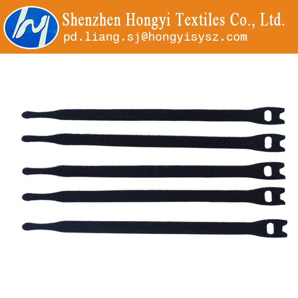 Black Reusable Hook & Loop Cable Tie Adjustable
