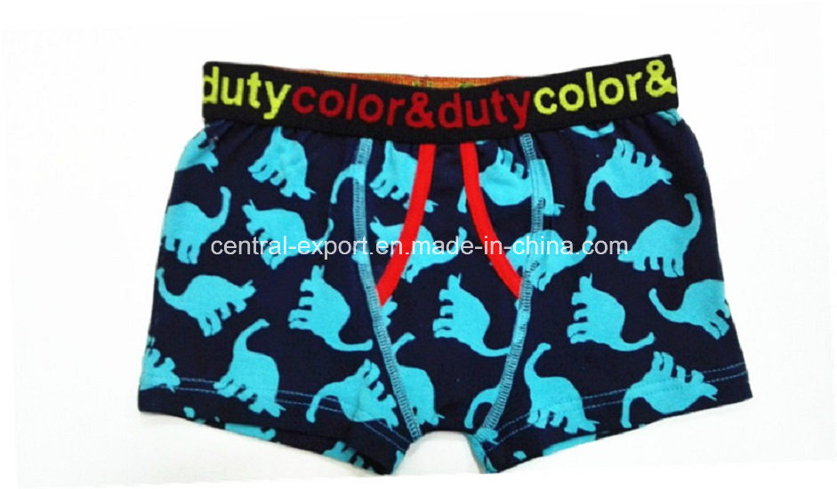 New Print Design Children Underwear Boy Boexr Short Boy Brief with Eco Permit