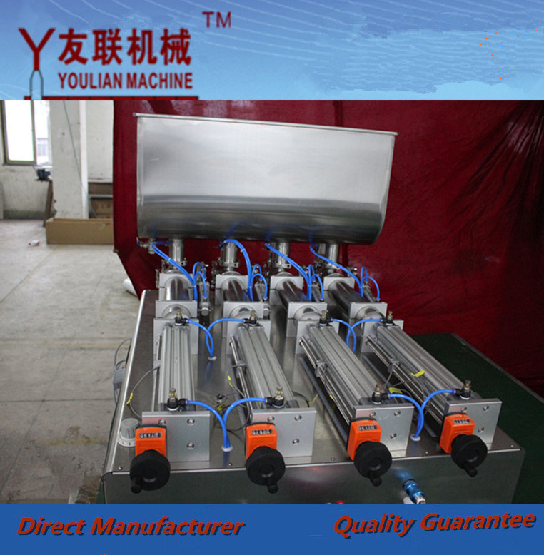 Semi-Automatic Four Heads Ointment/Paste/Cream/Sauce and Liquid 100-1000ml Filling Machine (G4WGD)