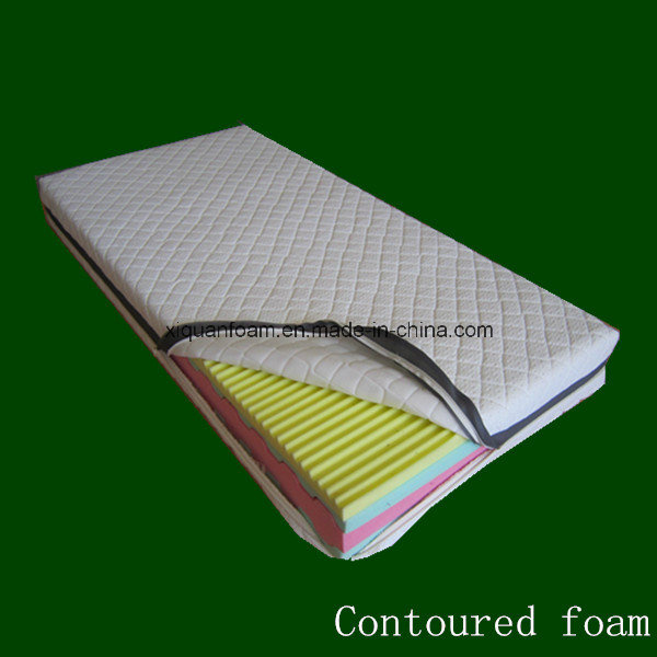 Contoured Foam Compressed Roll up Foam Mattress