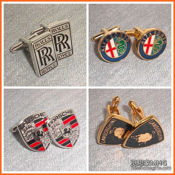 Classical Custom Enamel Cufflinks for Car Brands