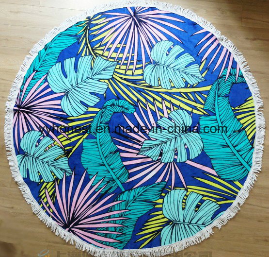 Factory Direct Professional OEM Supply Reactive Printed Round Beach Towel