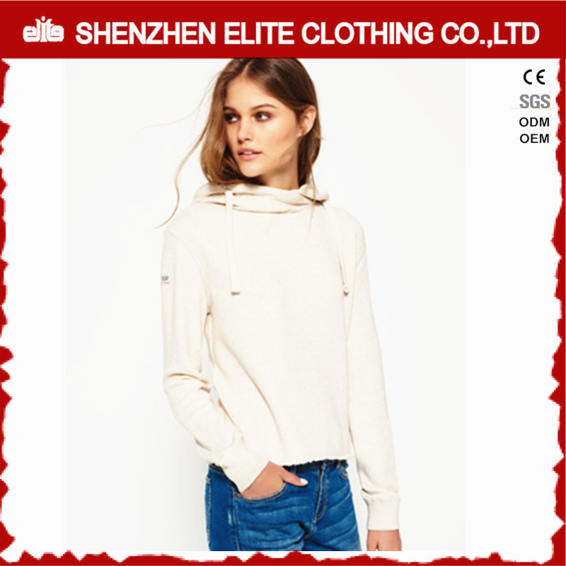 Best Quality Custom Cheap Plain High Callar Hoodie (ELTCHI-21)