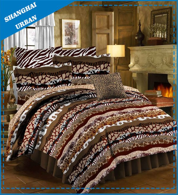 5 Piece Animal Prints Polyester Comforter Set