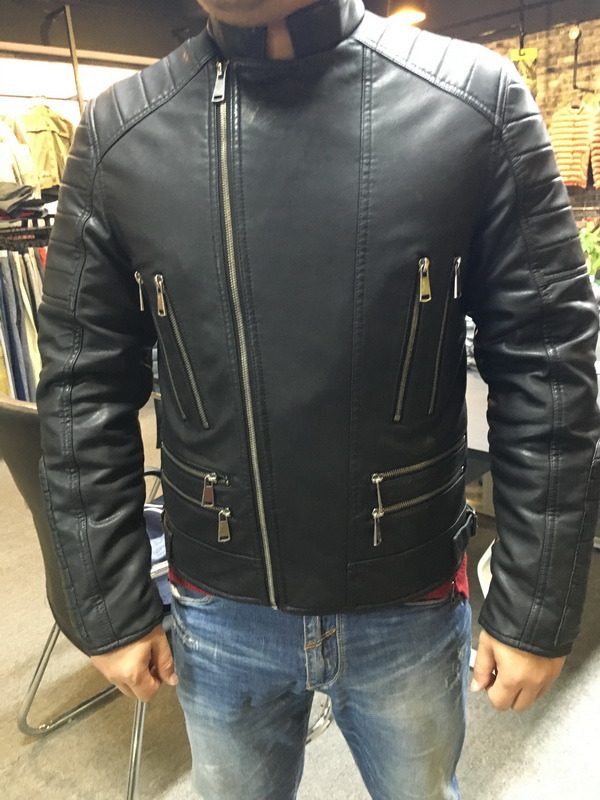 Full Zipper Men Motorcycle Sport PU Leather Outdoor Wear (SAT003)