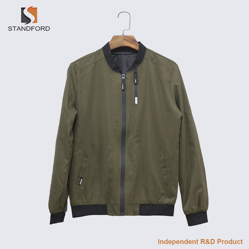 Men's Outdoor Jacket Customized Logo Plus-Size Light Bomber Jacket