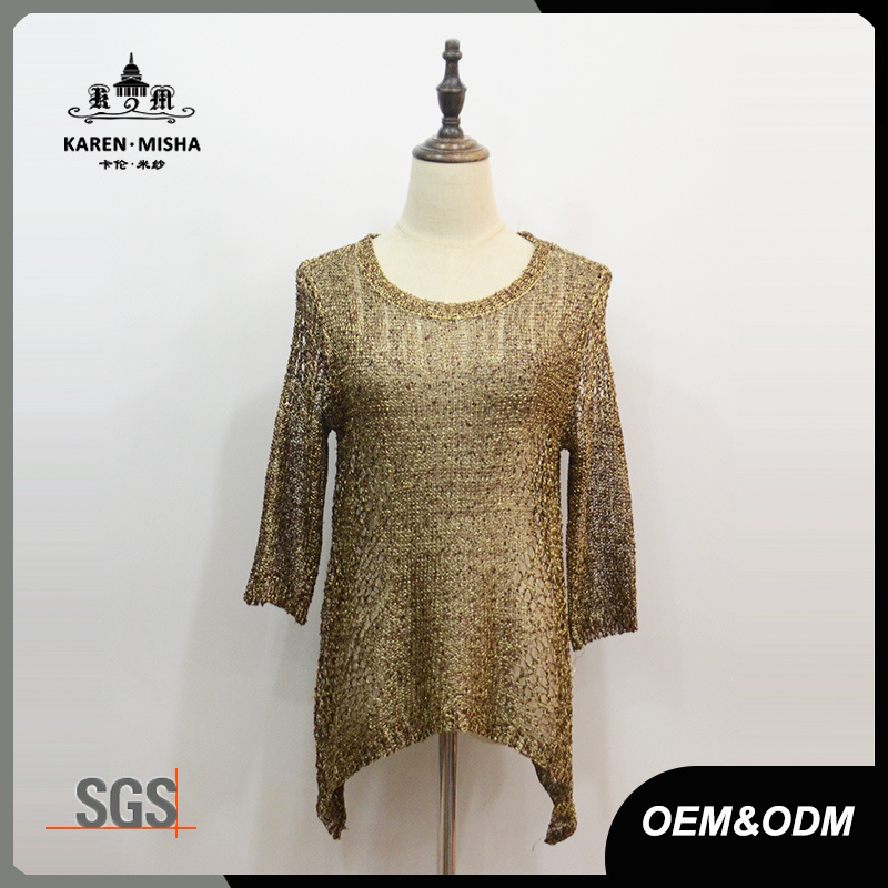 Women Basic Asymmetric Hem Pullover