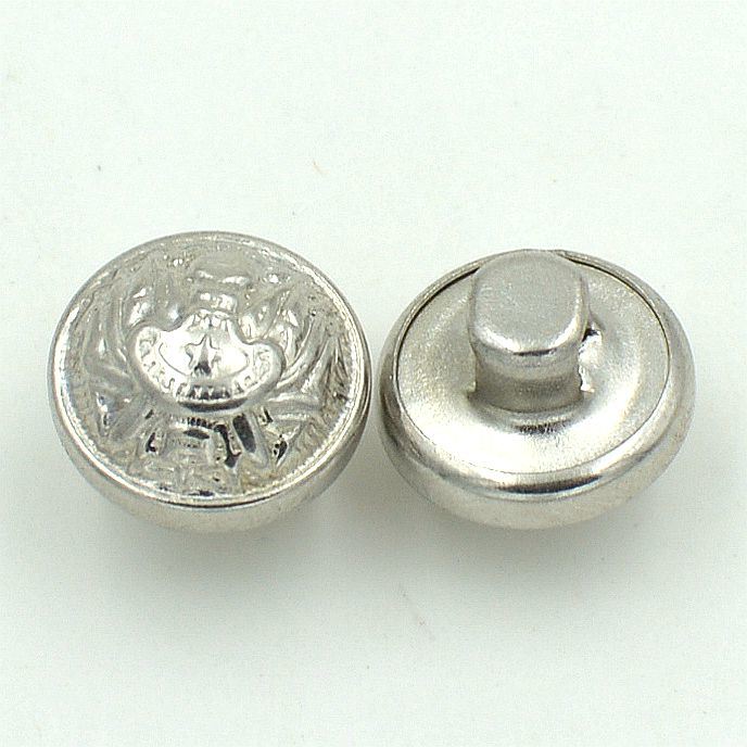 Custom Plating Silver Military Uniform Metal Brass Shank Button