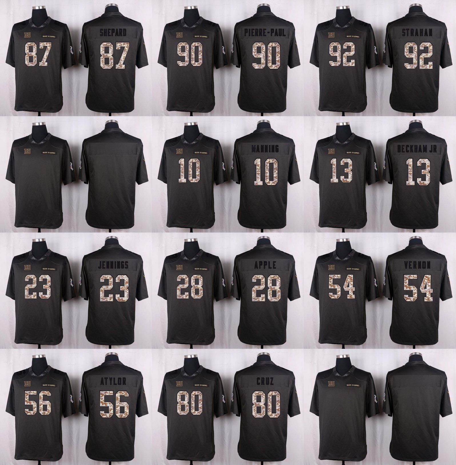 New York Eli Apple Andre Williams Olivier Vernon J. T. Thomas Football Jerseys