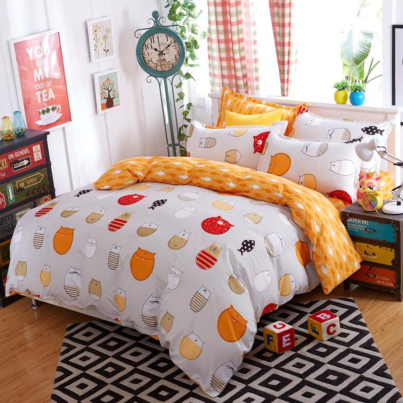 Printed Polyester Duvet Covers Bedsheets Bedding