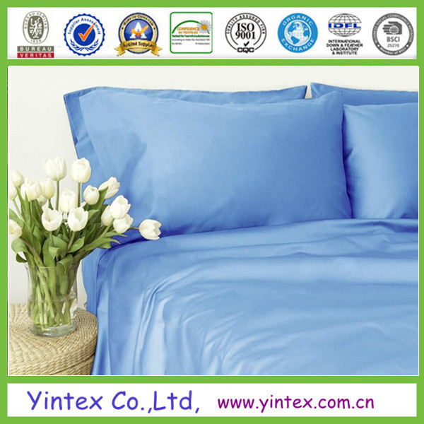 Blue Beautiful Elegent Microfiber Bed Sheets/Bedding Set
