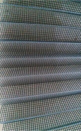 Pleated Fiberglass Window Net, 18X16, 2cm Height, 1.8m Width, Grey or Black Color