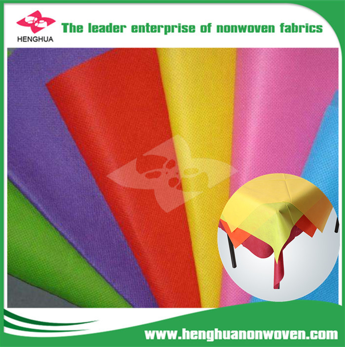 100% Virgin Spunlace PP Spunbond Nonwoven Fabric for 50 GSM TNT Table Cloth