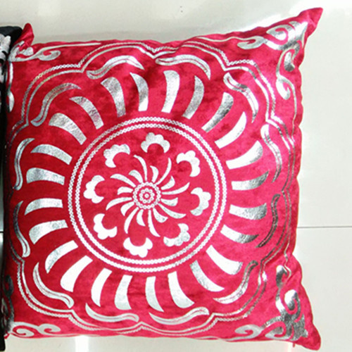 Metallic/Flock Printed Decorative Pillow Metallic Print Cushion (XPL-62)