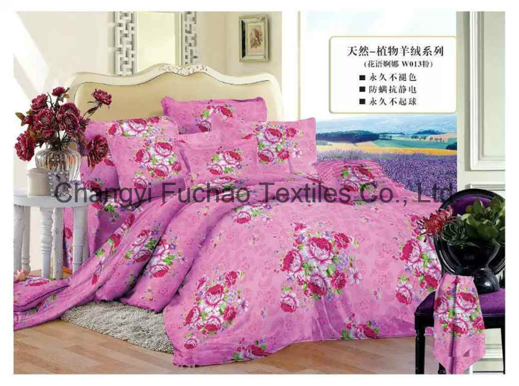 Polyester 100% Microfiber Beautiful Bedding Set T/C 65/35