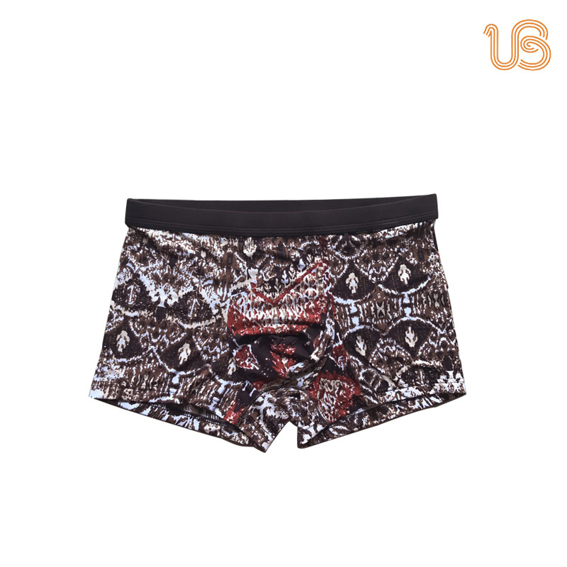 Men's Seamless Boxer Shorter with Custom Printed Pattern