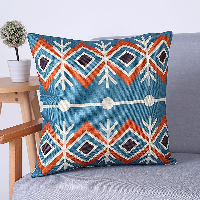 Digital Print Decorative Cushion/Pillow with Geometric Pattern (MX-59A)