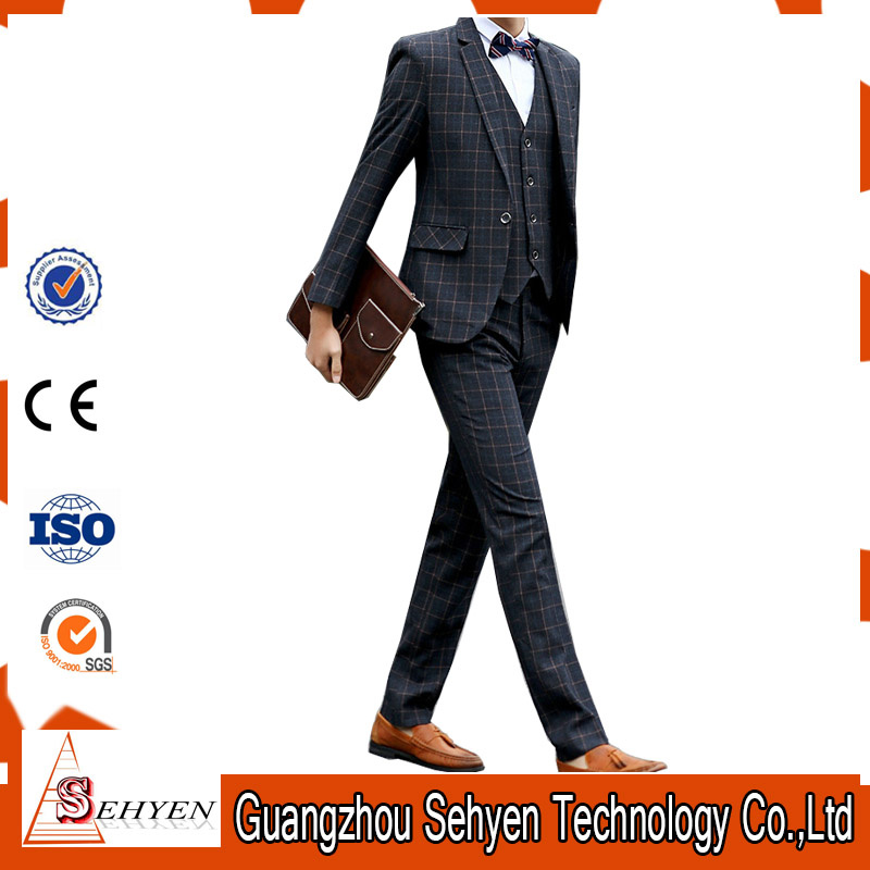 Men's One Button Stretch Performance Solid Business Suit