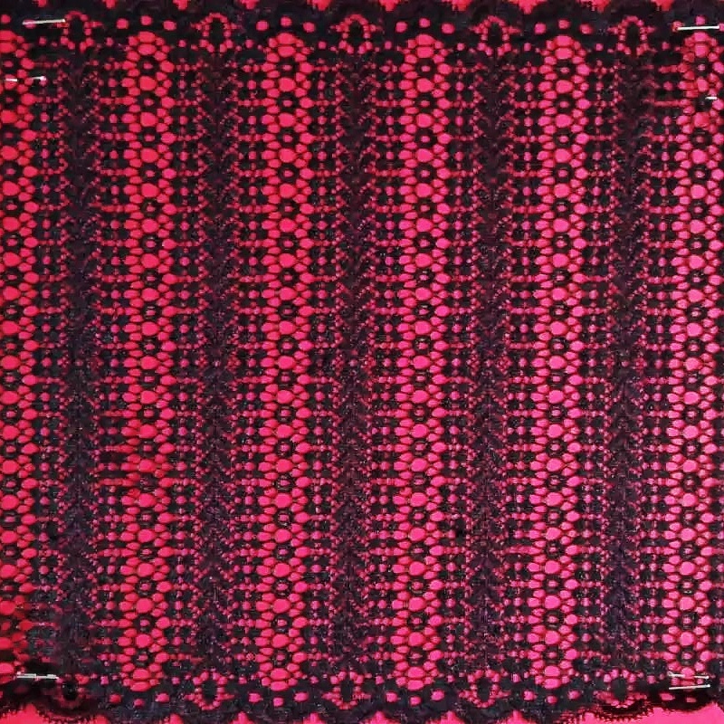 Black Spandex and Nylon Lace Fabric for Garment Accessories Wholesale