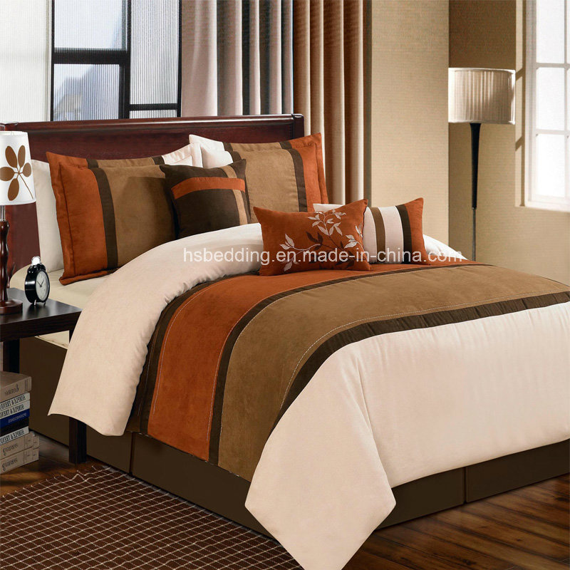 Home/Hotel/Wedding Use Embroidery Poly Comforter Patchwork Bedding Set