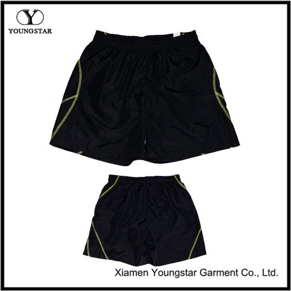 Men's Black Color Sports Shorts / Board Shorts with Polyester Fabric