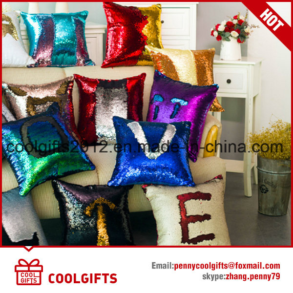 Wholesale Two-Tone Mermaid Sequin Pillow, Magic Sequin Pillow
