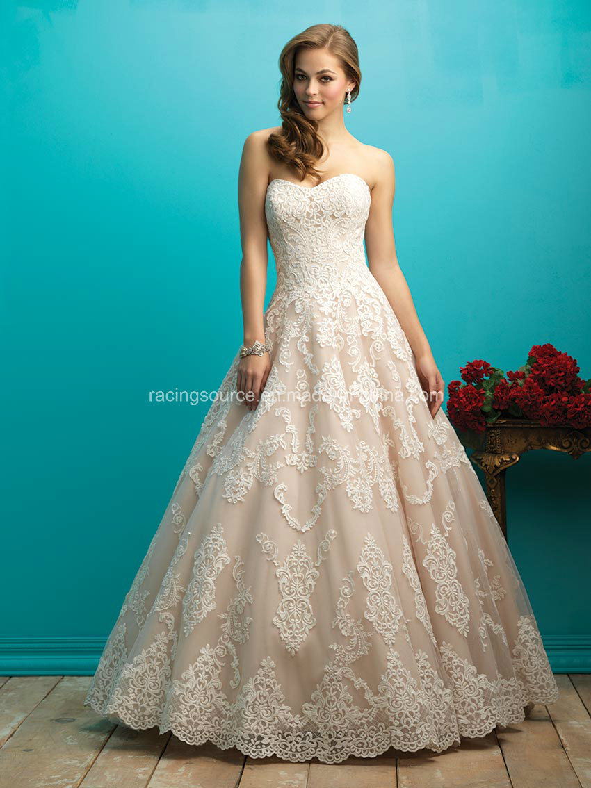2016 Sweetheart Ball Gown Lace Bridal Wedding Dress