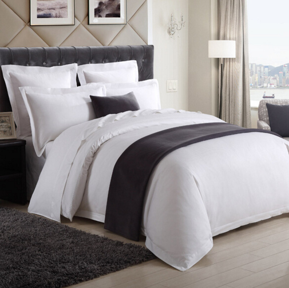 100% Cotton 200 Thread Count Plain White Bedding Sets