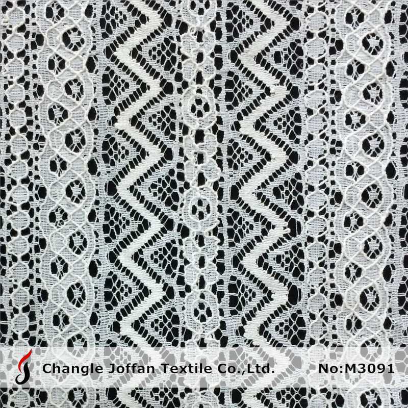 Jacquard Wholesale Fabric Cotton Lace for Garment (M3091)